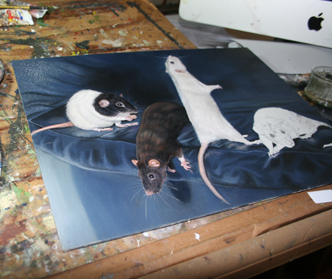 Rat painting progress